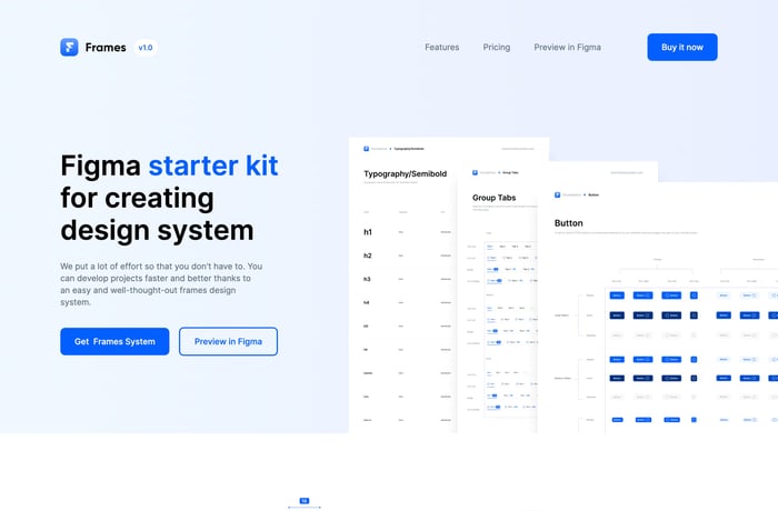 Frames System website preview