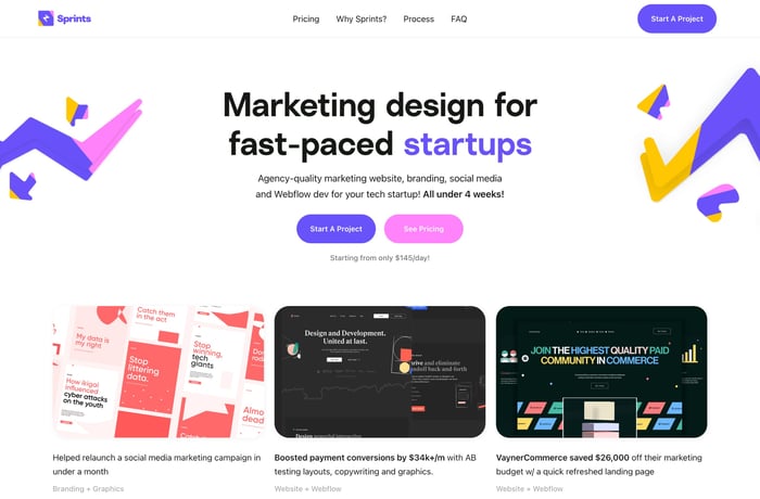Sprints Design website preview