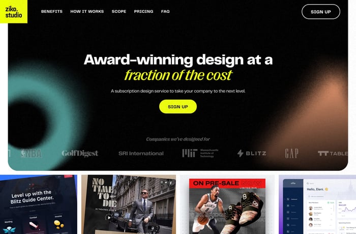 Ziko Studio website preview