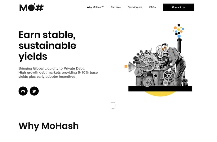 MoHash website preview
