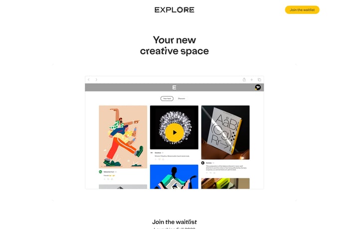 Explore website preview