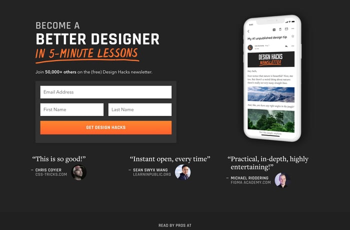 Design Hacks website preview