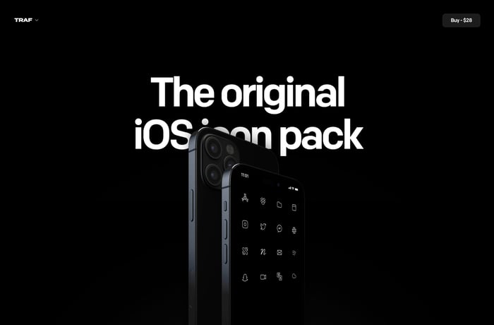iOS Icons by Traf website preview