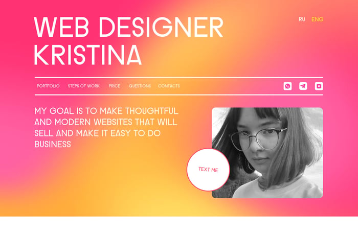 Kristina Kovzik website preview