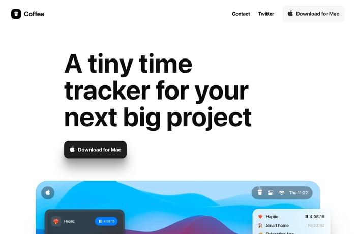 Coffee website preview