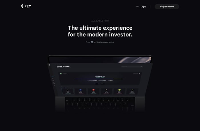Fey website preview