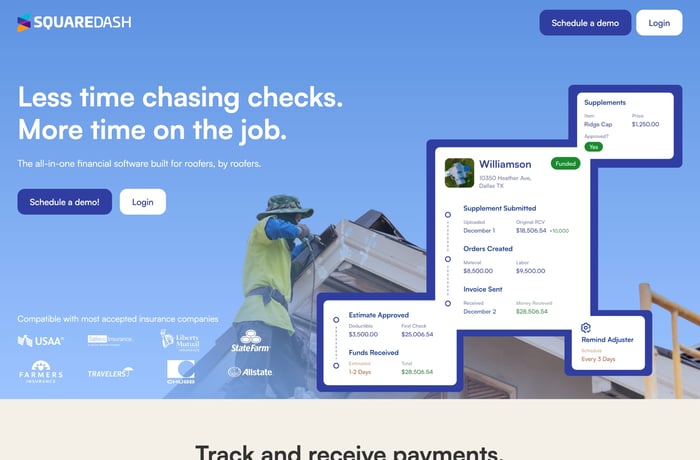 SquareDash website preview