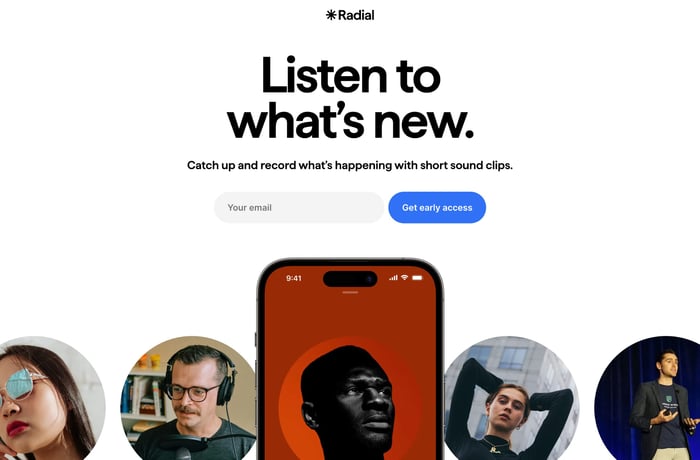 Radial website preview