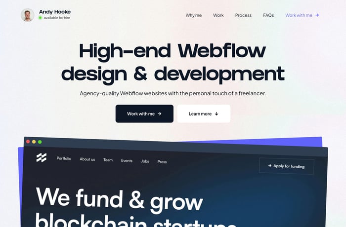 Andy Hooke website preview