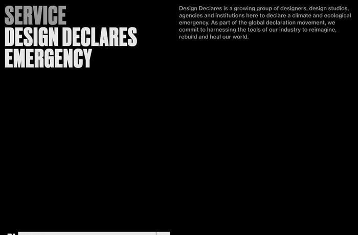 Design Declares website preview