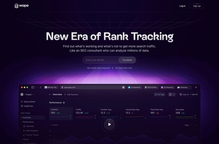 Wope website preview