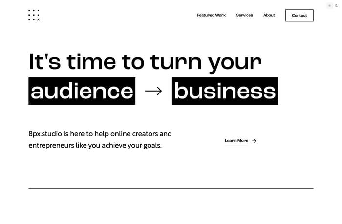 8px.studio website preview