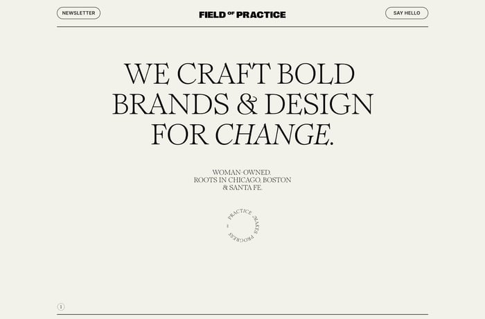 Field of Practice website preview