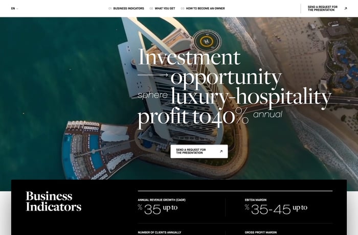 Hospitality Business AE website preview