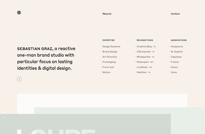 Sebastian Graz website preview