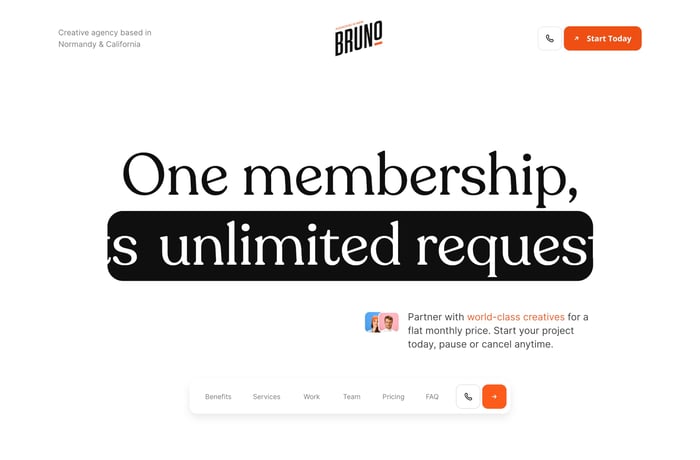 Bruno Membership website preview