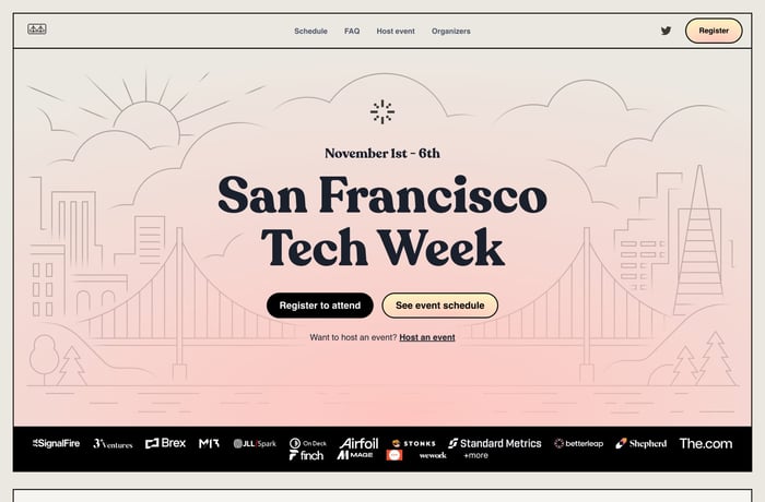 SF Tech Week 2022 website preview
