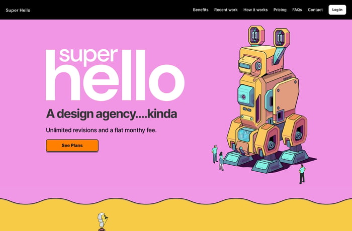 Super Hello website preview