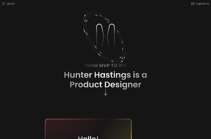 Hunter Hastings website preview
