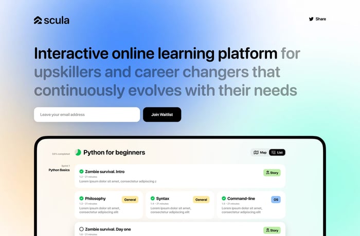 Scula website preview