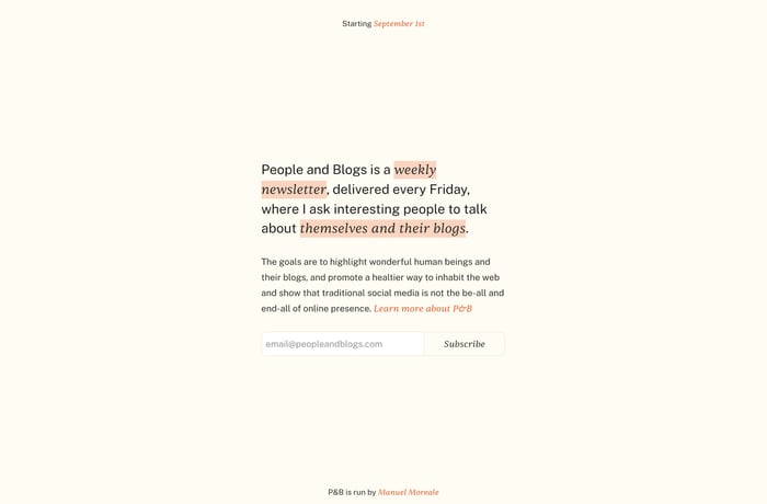 People and Blogs website preview