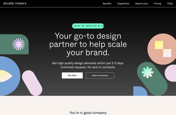 Double Makers Design Subscription website preview