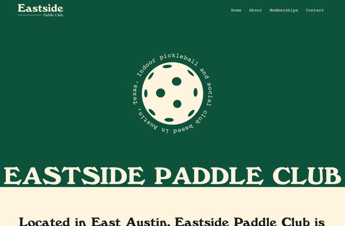 Eastside Paddle Club website preview