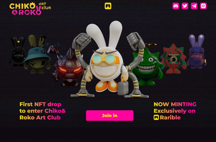 Chiko&Roko Art Club website preview