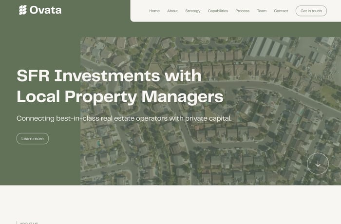 Ovata website preview