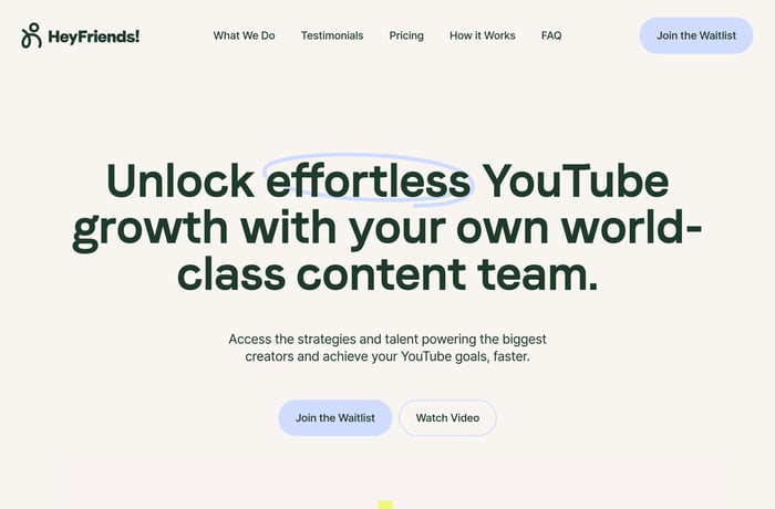 HeyFriends! website preview