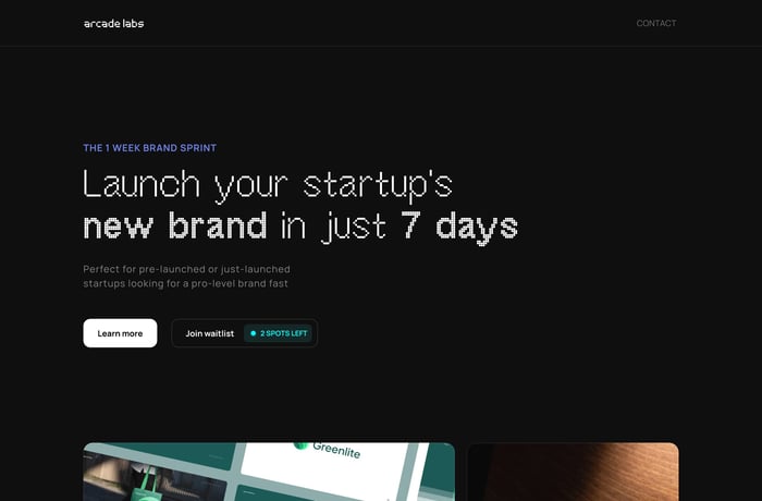 Arcade Labs – Brand Sprint website preview