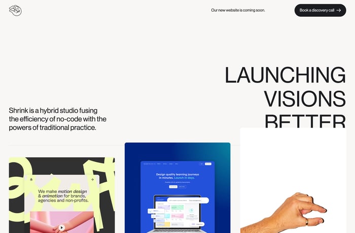Shrink Studio website preview
