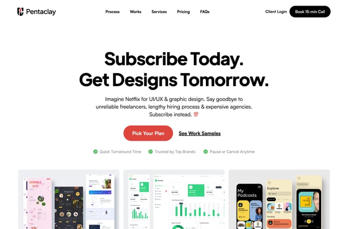 Pentaclay website preview