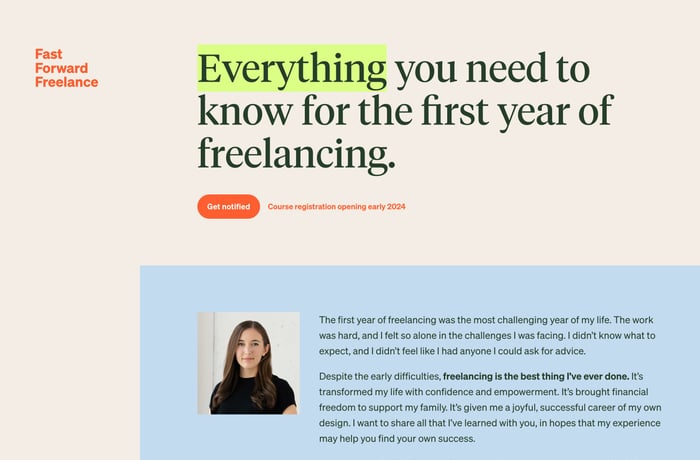 Fast Forward Freelance website preview
