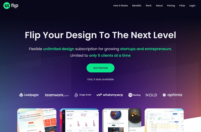 UI Flip website preview