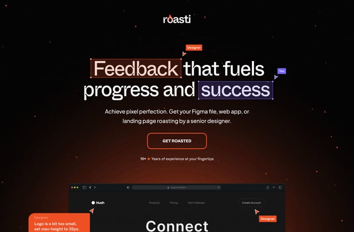 Roasti website preview