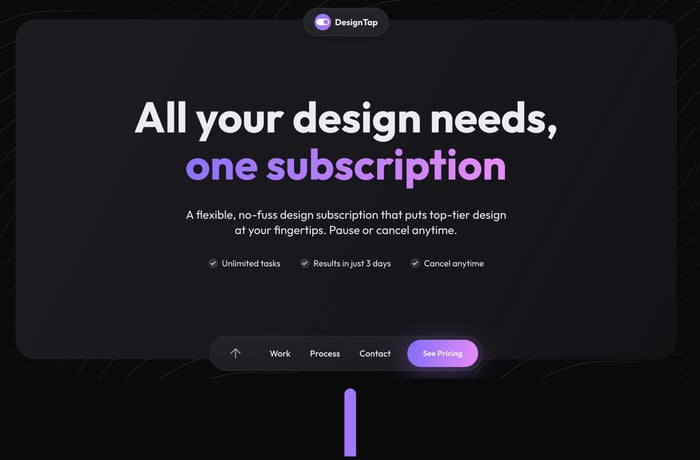 DesignTap website preview