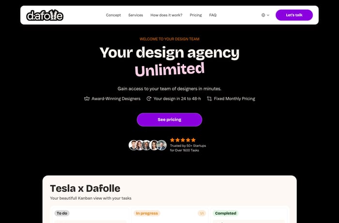 Dafolle website preview