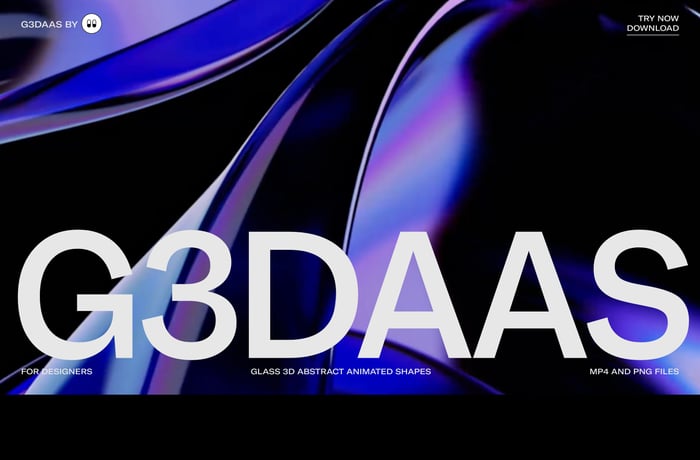 Glass 3D Shapes website preview