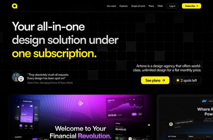 Artone Studio website preview