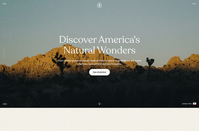 Park website preview