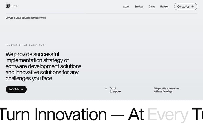 Xizt Agency website preview