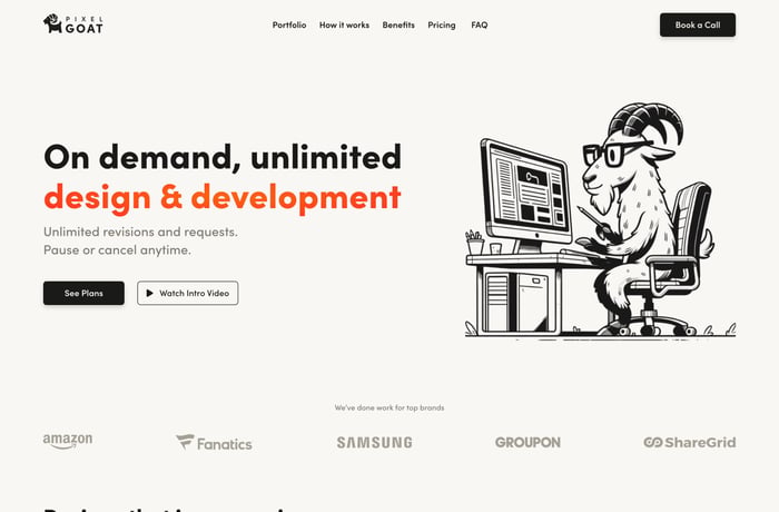 Pixel Goat website preview