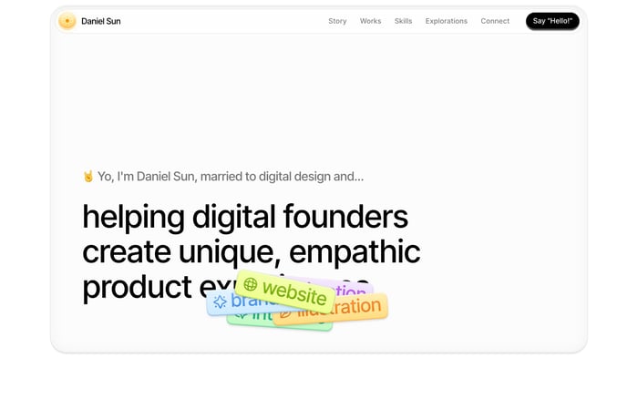 Daniel Sun website preview