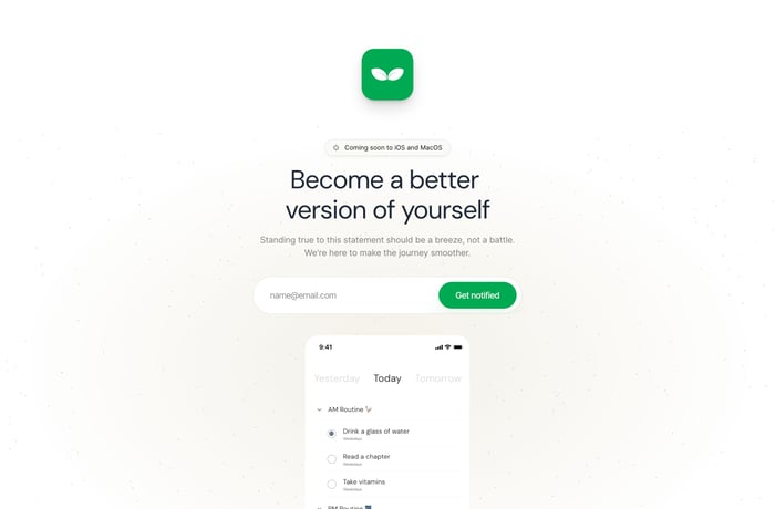 Becoming website preview