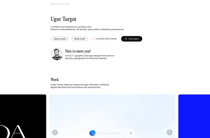 Ugur Turgut website preview