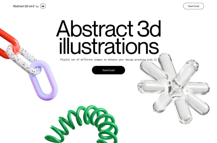 Abstract 3D Graphics vol.2 website preview