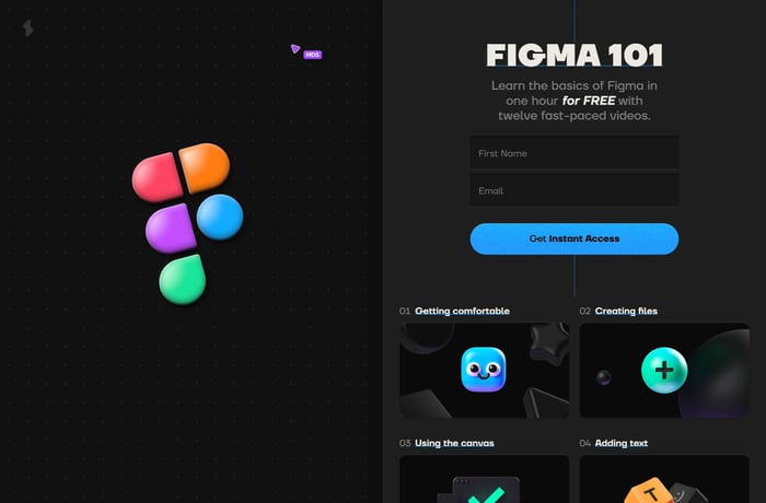 Figma 101 by Shift Nudge website preview