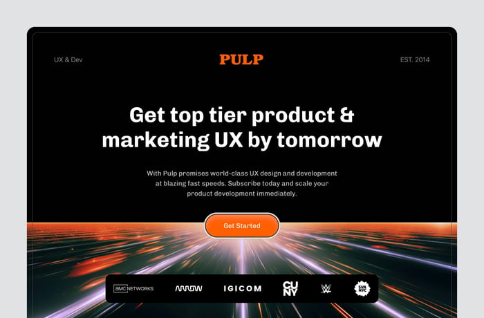 With Pulp website preview