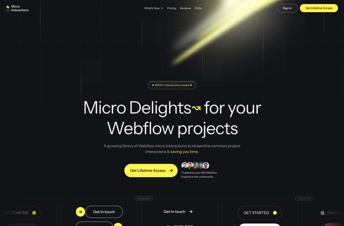 Micro-Interactions website preview